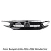 2016-18 Honda Civic Coupe Sedan Front Hood Grill Grille Eyelid Generic