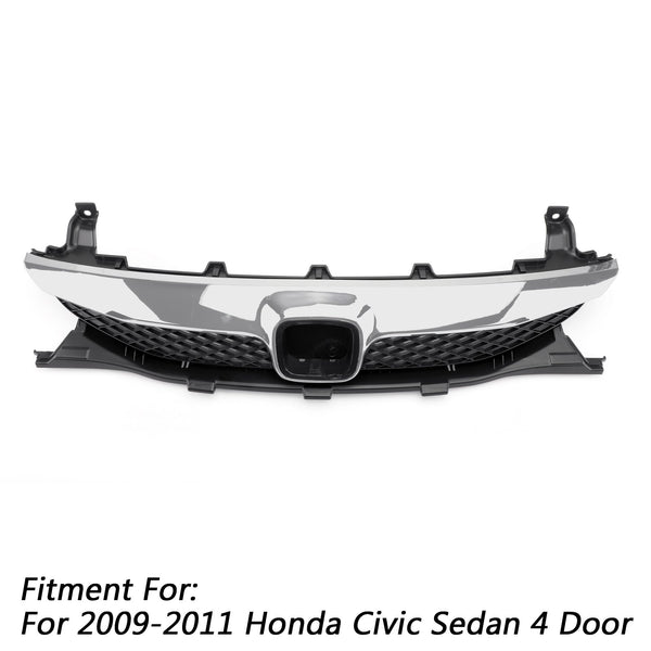 09-11 Civic Sedan 4 Door Honda Front Top ABS Grille Grill Replacement Generic