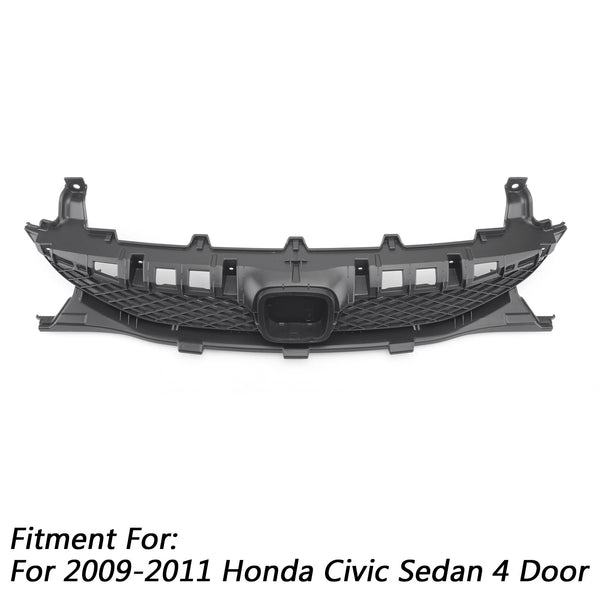 New Front Bumper Grille Grill Black For 2009-2011 Honda Civic Sedan 4 Door Generic