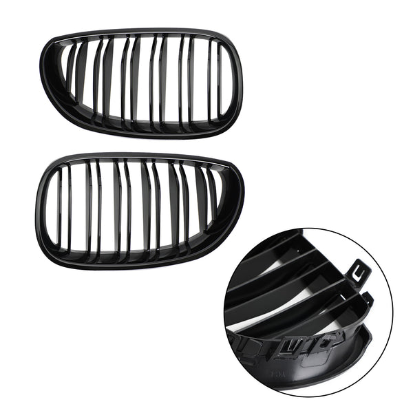 Glossy Black Front Sport Kidney Grille ABS For 2004-2009 BMW E60 E61 M5 520i 530i Generic