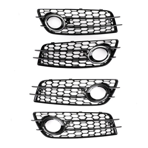 2008-2012 Audi A4 S-LINE S4 Sport Version Honeycomb Style Fog Light Grille Bumper Generic