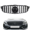15-18 Benz C class W205 C250 C300 C43 Grill Replacement Black GTR Style Front Bumper Grille Generic
