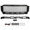 2021-2023 F150 Ford Raptor Replacement ABS Front Bumper Grille Grill W/ LED Generic