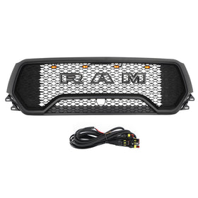 Ram 1500 2019-2022 Dodge Grill TRX Style LED Honeycomb Front Upper Hood Grill Generic