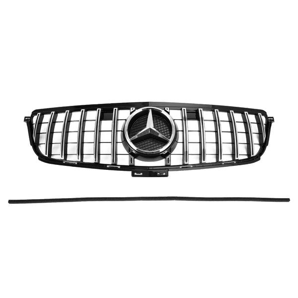 Benz W166 2012-2015 ML63 ML300/320/400 GTR Style Chrome Black Front Grill Replacement Generic
