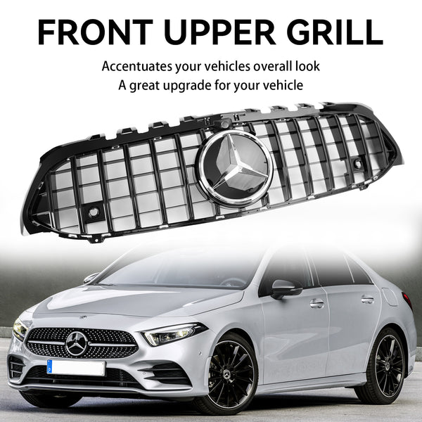 2019-2023 Benz A-CLASS W177 GT Style Front Bumper Grille Black Grill Generic