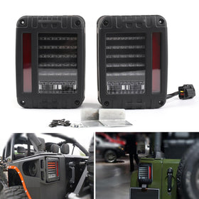 LED Tail Lights Rear Brake Reverse Lamps For Wrangler JK (2007-2017) US Model Generic