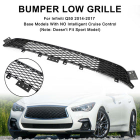 2014-2017 Infiniti Q50 Base Model Factory Style Front Bumper Lower Grill 62310-4HB1B 62254-4HB0A Generic