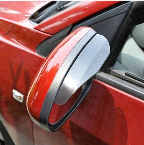 2x Black Rear View Side Mirror Flexible Sun Visor Shade Rain Shield Water Guard Generic