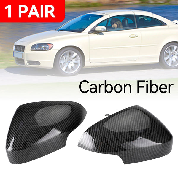 2008-2010 Volvo S80 V8 Carbon Fiber Rearview Side Mirror Cover Cap 398505339 398505537 Generic