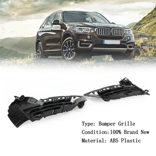 2014-2018  BMW X5 F15 Front Bumper Lower Left & Right Mesh Grille Grill 51117307993 51117307994 Generic