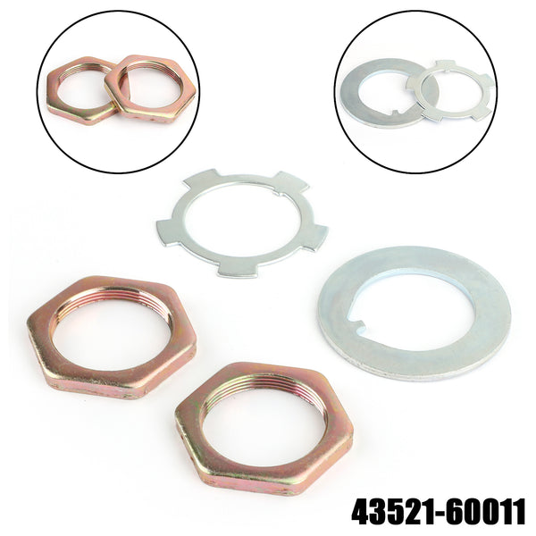 Front Axle Hub Spindle Lock Nut Washer Kit 43521-60011 For Toyota Hiluxs 4352160011 Generic