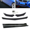 Universal Car Front Bumper Lip Spoiler Diffuser Body Kits + 2.2m Side Skirt Splitter Generic