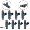 8PCS Fuel Injectors 2W93-BA AJ811177 Fit Jaguar 03-09 4.2L Fit Land Rover 08-09 4.2L Generic