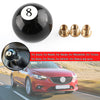 Universal No.8 Billiard Ball Gear Shifter Black Round Shift Knob w/ 3 Adapters Generic