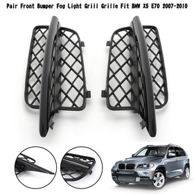 2007-2010 BMW X5 E70 Pair Front Bumper Fog Light Grill Grille 51117159593 51117159594 Generic