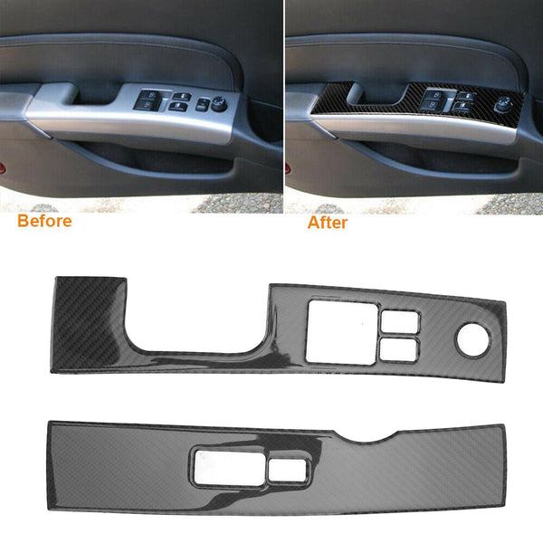 Carbon Fiber Interior Window Lift Switch Panel Cover Trim For Nissan 350Z 06-09 Generic