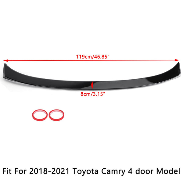 2018-2023 Toyota Camry 4 door Model Glossy Black Rear Spoiler Wings Generic