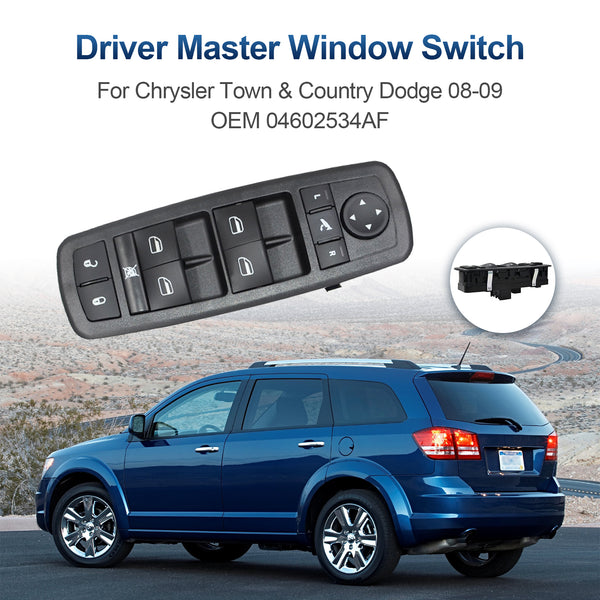 2009-2010 Dodge Journey Driver Master Window Switch 04602534AF 4602534AC 4602534AD 4602534AE 4602534AG Generic