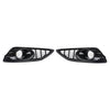 2013-2017 Ford Fiesta Pair Grille Gloss Black Front Fog Light Lamp Cover Generic