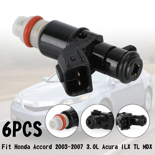 6PCS Fuel Injectors 16450-RCA-A01 Fit 2003-2006 Acura MDX 3.5L Generic