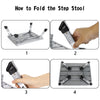Folding Aluminum Platform RV Step Stool Trailer Camper Working Ladder Portable Generic