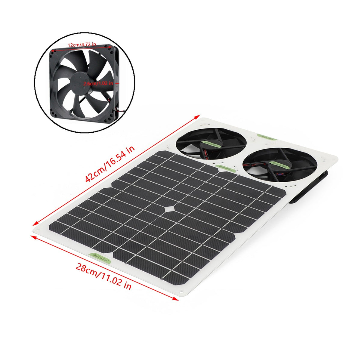 40W Solar Powered Fan Mini Ventilator for Greenhouse Car Exhaust Fan G ...