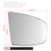 08-14 X5 X6 E70 E71 E72 Right Heated Wing Side Mirror White Glass Generic