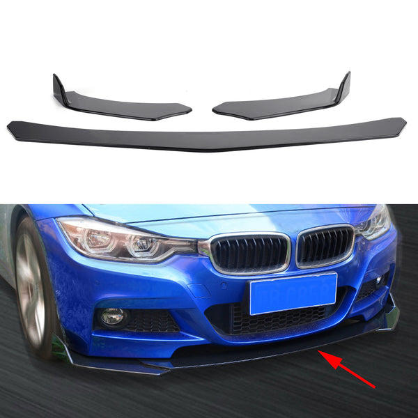 Universal Car Front Bumper Lip Spoiler Diffuser Body Kits + Side Skirt Splitter Generic