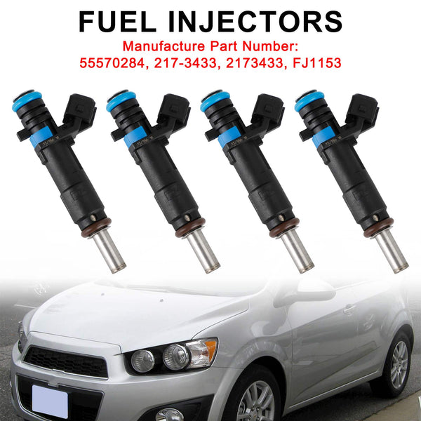 Fuel Injectors 55570284 2173433 FJ1153 Fit 2011-2015 Chevrolet Cruze Sonic 1.8L Generic