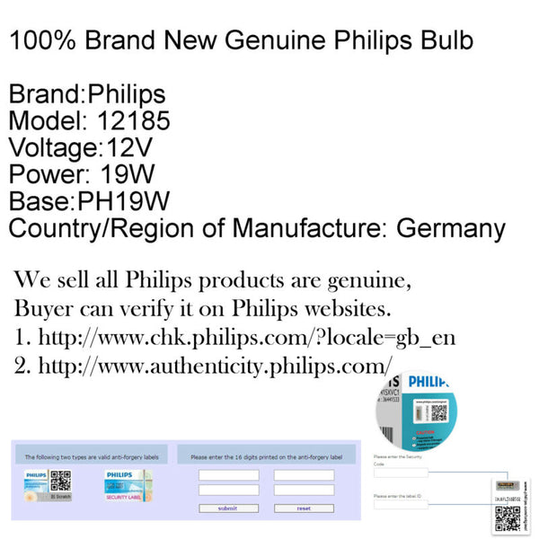 Philips Feux Clignotant PH19W Feux Ampoules De Jour Pour Antibrouillard 12V Generic