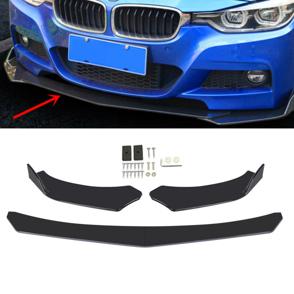 Universal Car Front Bumper Lip Spoiler Diffuser Body Kits + 2.2m Side Skirt Splitter Generic