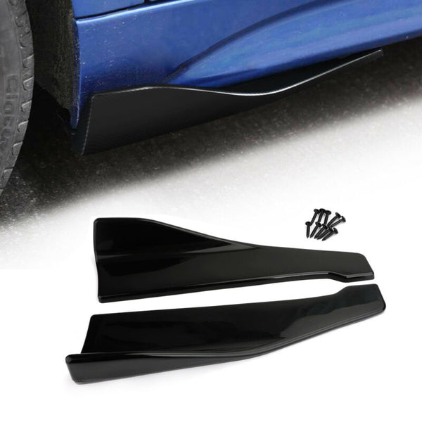 48cm Skirt Spoiler Rear Lip /Side Extension Rocker Splitters Winglet Wings Black Generic