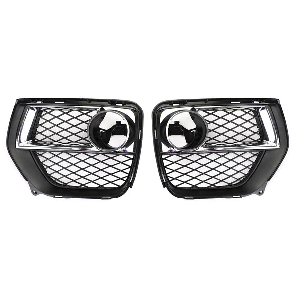 Front Bumper Closed Grid Fog Light Grille Left & Right For BMW X6 2012-2014 Generic