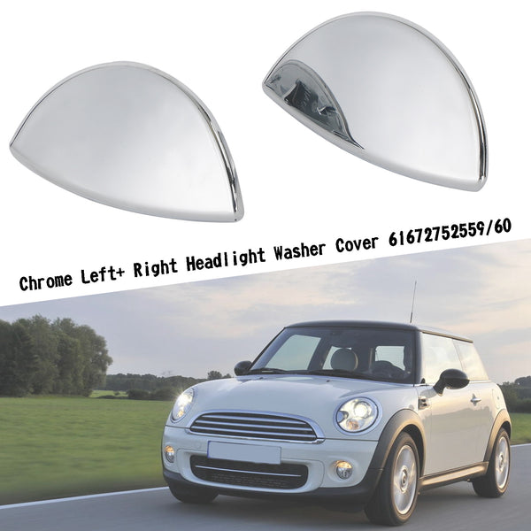 2009-2015 R57 MINI Cooper Convertible/ S Convertible Chrome Left+Right Headlight Washer Cover 61672752559/60 Generic