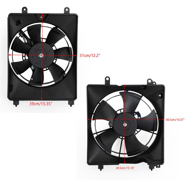 2013-2015 Honda Civic Natural Gas, Touring Left+Right Radiator Cooling Fan 19030RSJE01 HO3115158 19030R1AA01 38616R1AA01 38615-RZA-A02 Generic