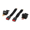 2 Sets 2 Point Retractable Auto Car Safety Seat Belt Buckle Universal Adjustable Generic