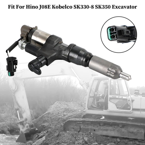 Hino J08E Kobelco SK330-8 SK350 Excavator Fuel Injectors 095000-6593 CB84034501S 23670-E0010 VH23670E0011 Generic