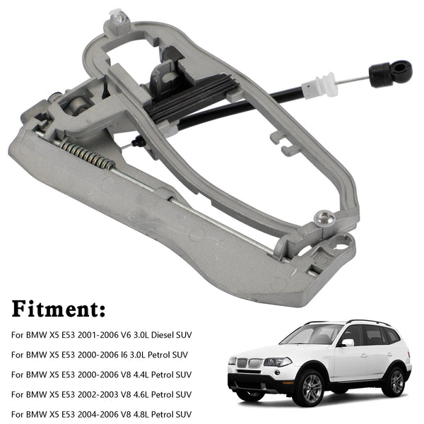 2001-2006 BMW X5 E53 V6 3.0L Diesel SUV Front Lef/Right/Pair Door Handle Carrier 51218243615 51218243616 Generic