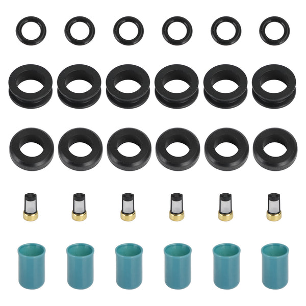 1988-1995 Toyota 4Runner/Pickup 3.0L 3VZE  6PCS Fuel Injectors Repair Seal Rebuild Kit Generic