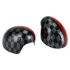 Black/Grey checkered Red Mirror Cover for MINI Cooper Hardtop F55 F56 Generic