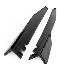 120cm Pair Car Carbon Fiber Side Skirts Rocker Splitters Diffuser Winglet Wings Generic