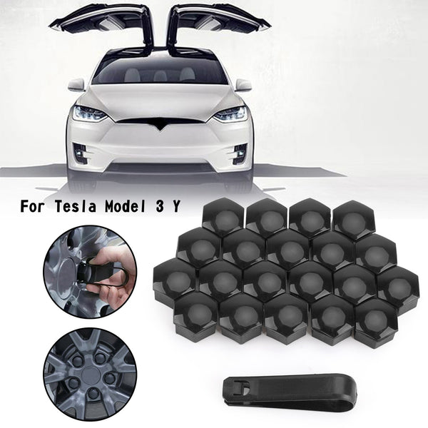 Car Wheel Center Hub Cap Cover Lug Nut Covers Fit Tesla Model 3 / S / X / Y Generic