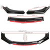 Mitsubishi Lancer Evolution Eclipse All Models 4PCS Universal Car Front Bumper Lip Body Kit Splitter Spoiler Diffuser Protector Generic