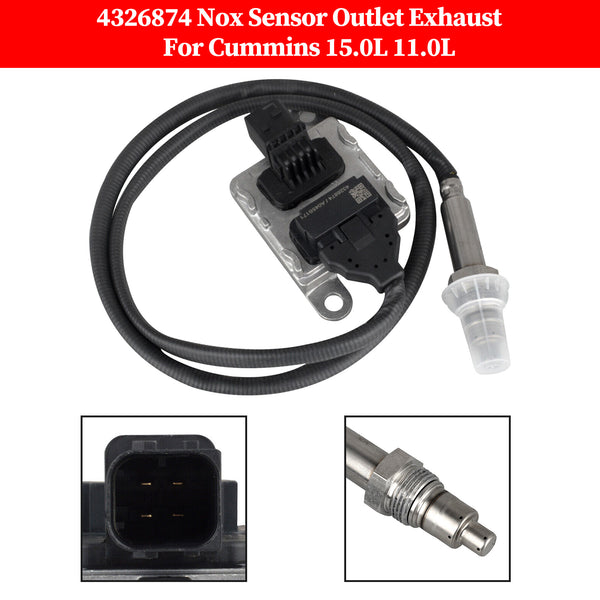 4326874 Nitrogen Oxygen Nox Sensor Outlet Exhaust For Cummins 15.0L 11.0L Generic
