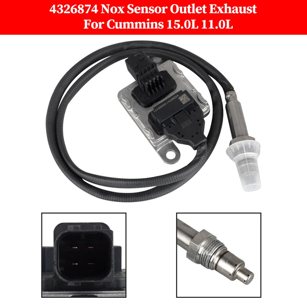 Cummins 15.0L 11.0L Nitrogen Oxygen Nox Sensor Outlet Exhaust 4326874 4326874RX 28729846 Generic