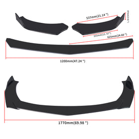 4PCS Universal Front Bumper Lip Body Kit Spoiler Fit GMC Honda Civic BMW Benz Generic