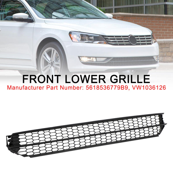 2012-2015 VW Passat Honeycomb Front Bumper Lower Grill 5618536779B9 VW1036126 Generic