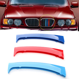 3PCS Front Grille Cover Insert Trim Clips Decal Trip For BMW X5 E53 1999-2003 Generic