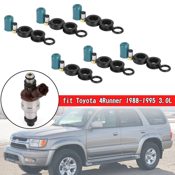 1988-1995 Toyota 4Runner/Pickup 3.0L 3VZE  6PCS Fuel Injectors Repair Seal Rebuild Kit Generic